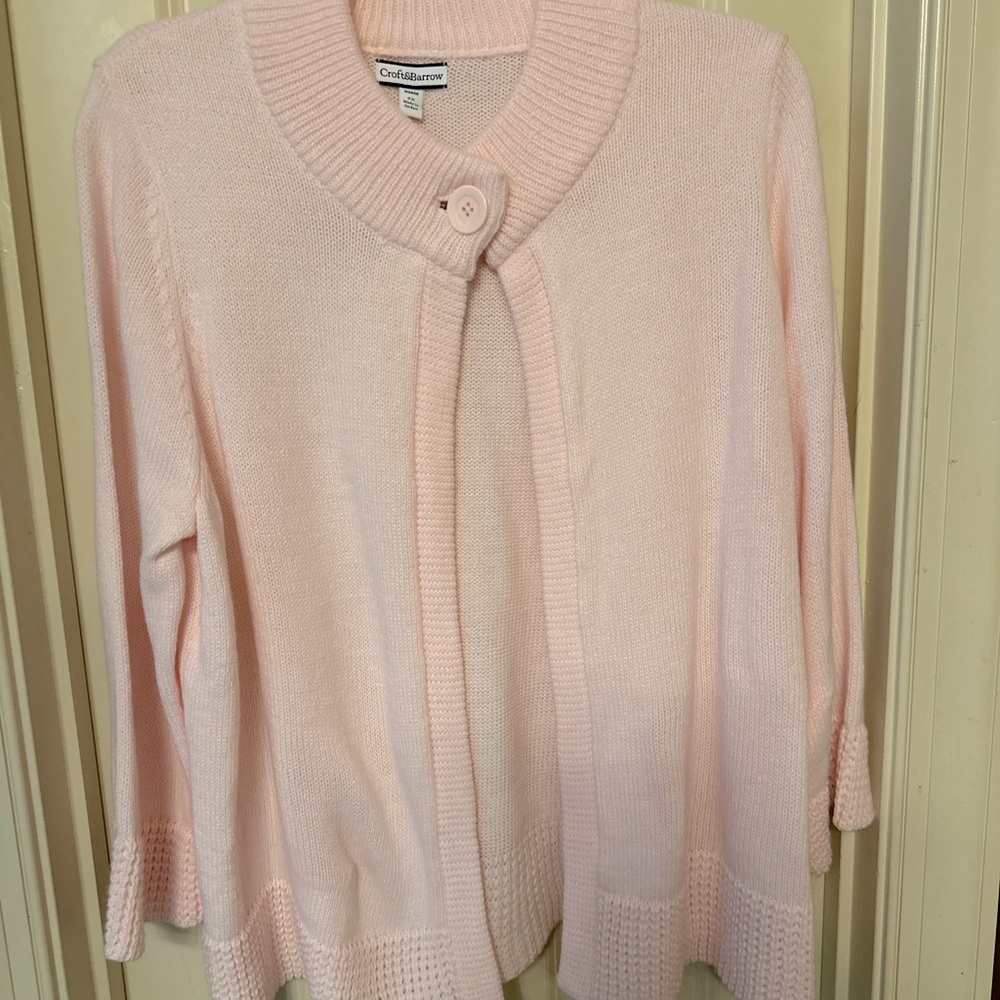 Croft & Barrow Light Pink Women's Cardigan